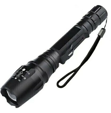 Lanterna Tática Led T6 Police Potente 2 Bateria Recarregável