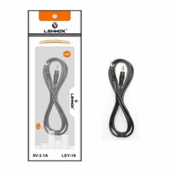 Kit 50 Cabo auxiliar áudio estéreo P2 X P2 plug 3,5mm 1,4m