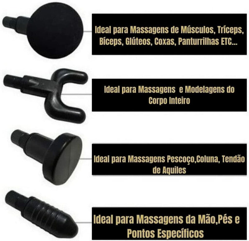 Massageador Elétrico Muscular Profissional Recarregável Usb