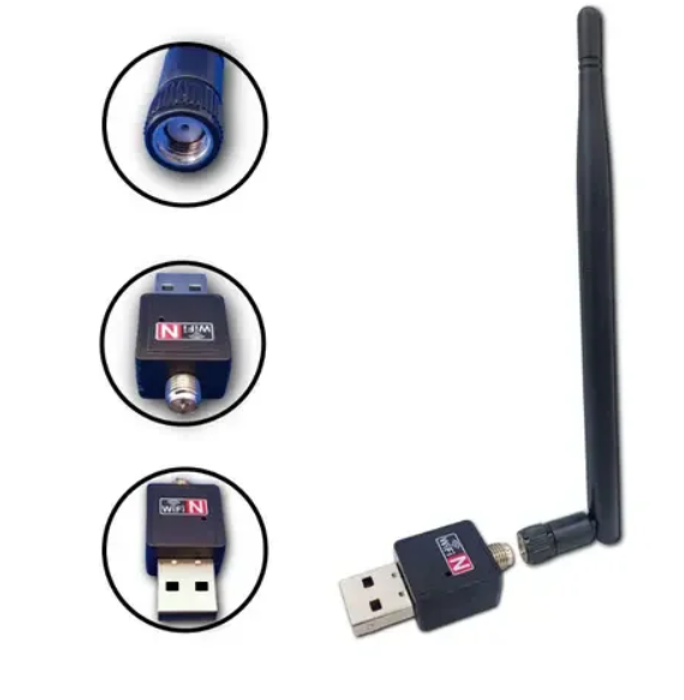 Antena Wifi Adaptador Wireless Usb Computador Sem Fio