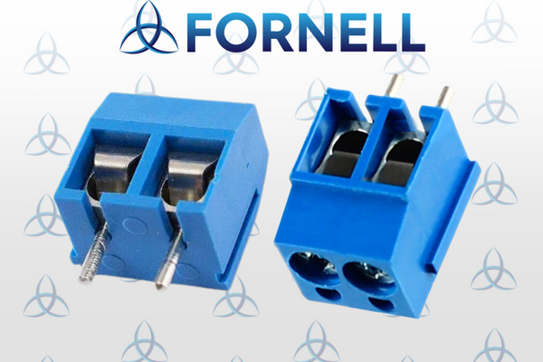 Conector Borne KRE 2 Vias P: 5mm Azul 10mm