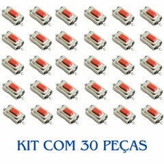 30 peças Chave Toque Micro Botão Smd 2 Pinos 3x6x2,5mm