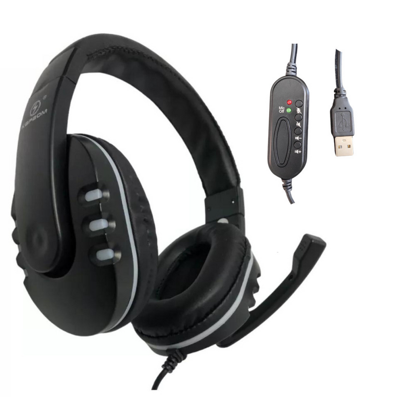Fone Headphone Gamer Usb Led Estéreo Para Computador 9007