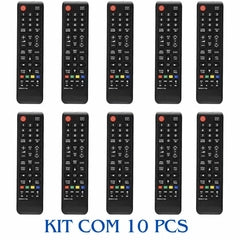 Kit 10 Controle Compatíveis Com Tv Samsung Botão Smart Hub