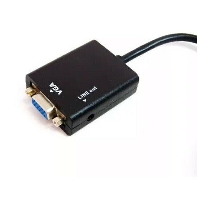 Conversor Adaptador De Video Hdmi Para Vga Com Audio P2
