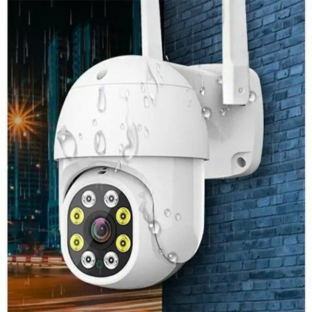 Câmera Ip Externa Prova D'água Infravermelho Segurança Wifi Hd 2 Antenas