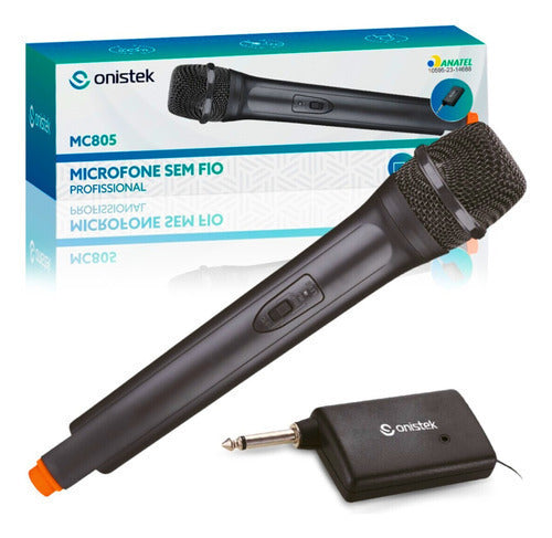 Microfone Sem Fio Profissional De Mão Onistek MC805