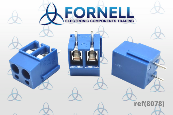Conector BORNE KRE 2 Vias P:5MM Azul 12,6MM Médio