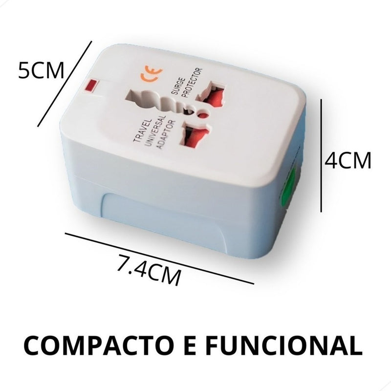 Adaptador Tomada Universal Europeu Usa Europa Asia