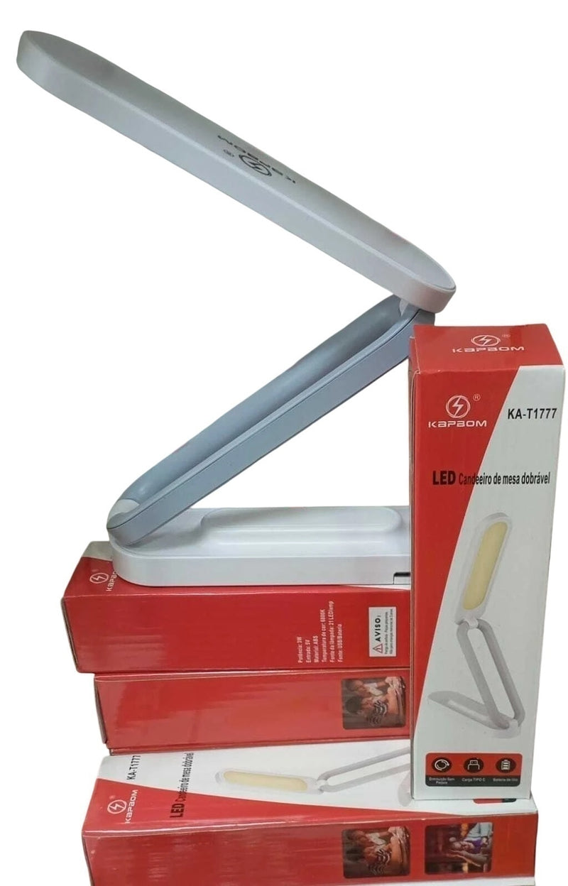 Luminária de mesa Led recarregável dobrável